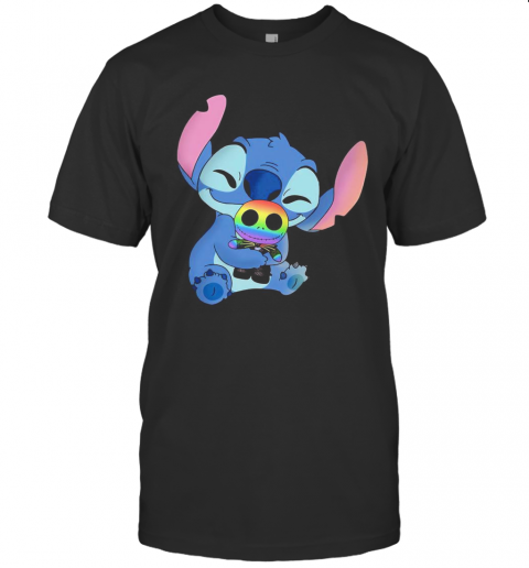 Disney Stitch Hug Jack Skellington Lgbt T-Shirt