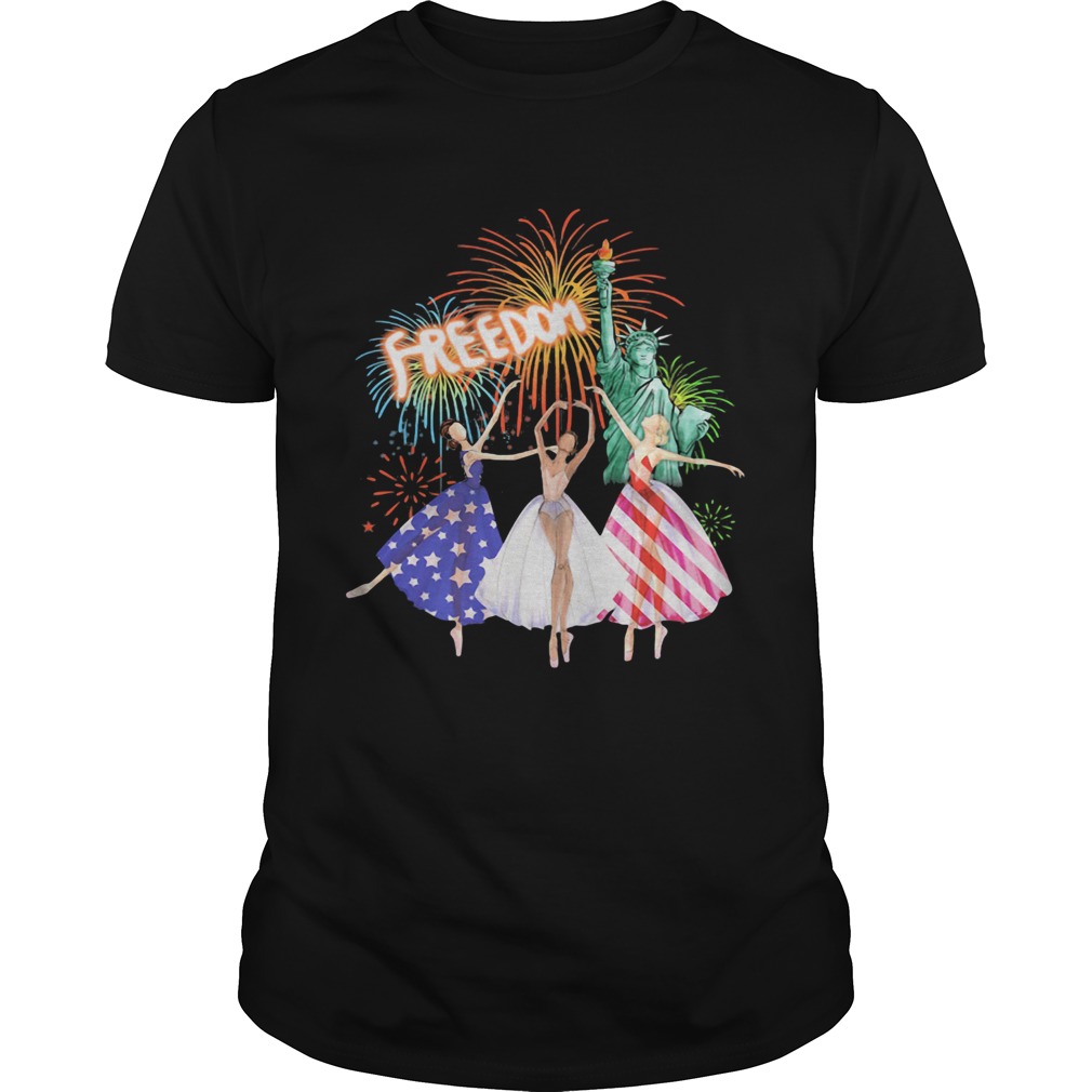 Liberties Freedom Ballet American Flag Independence Day Girls shirt