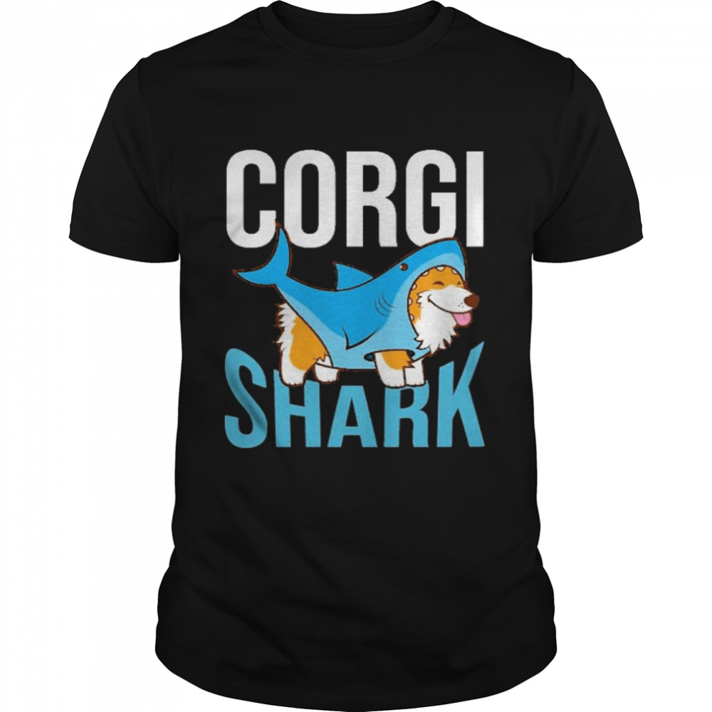 Corgi shark shirt